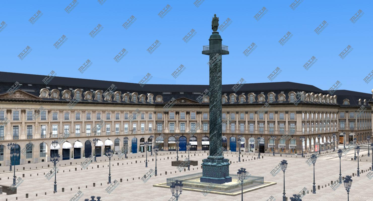 images/goods_img/202104094/3D Place Vendome Paris Low Poly/1.jpg